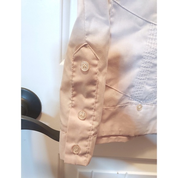 Vintage Romani Collection Guayabera Rockabilly Beige XL Bowling Shirt Mens - Picture 5 of 8